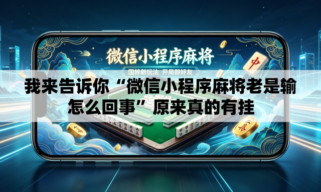 我来告诉你“微信小程序麻将老是输怎么回事”原来真的有挂