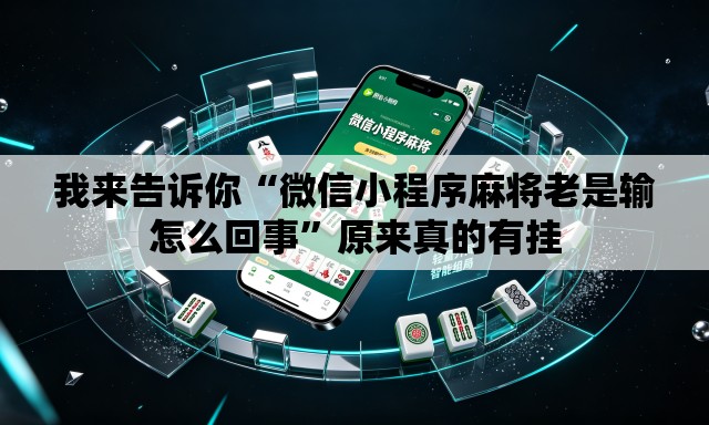 我来告诉你“微信小程序麻将老是输怎么回事”原来真的有挂