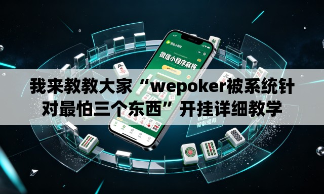 我来教教大家“wepoker被系统针对最怕三个东西	”开挂详细教学