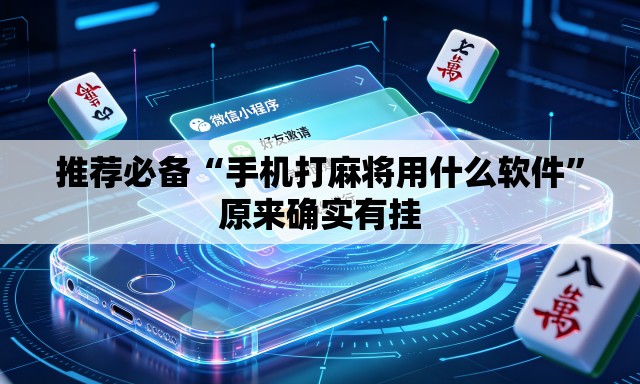 推荐必备“手机打麻将用什么软件”原来确实有挂