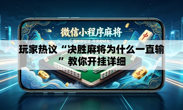 玩家热议“决胜麻将为什么一直输”教你开挂详细