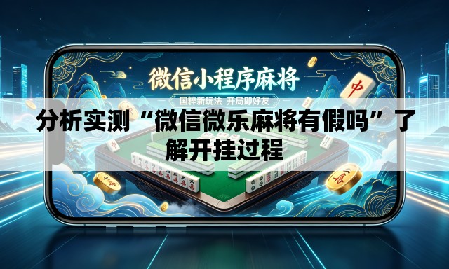 分析实测“微信微乐麻将有假吗	”了解开挂过程