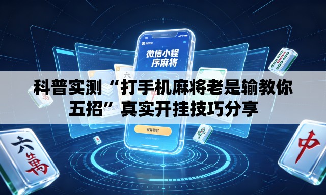 科普实测“打手机麻将老是输教你五招”真实开挂技巧分享