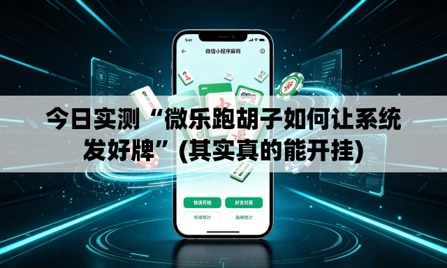 今日实测“微乐跑胡子如何让系统发好牌”(其实真的能开挂)