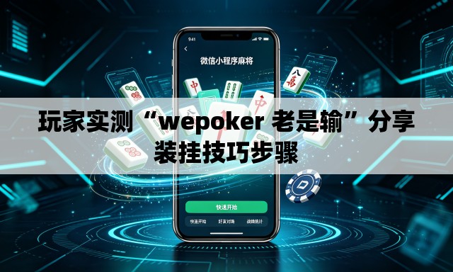 玩家实测“wepoker 老是输”分享装挂技巧步骤