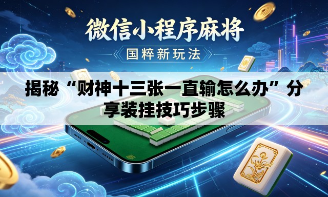 揭秘“财神十三张一直输怎么办”分享装挂技巧步骤