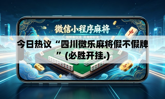 今日热议“四川微乐麻将假不假牌”(必胜开挂.)