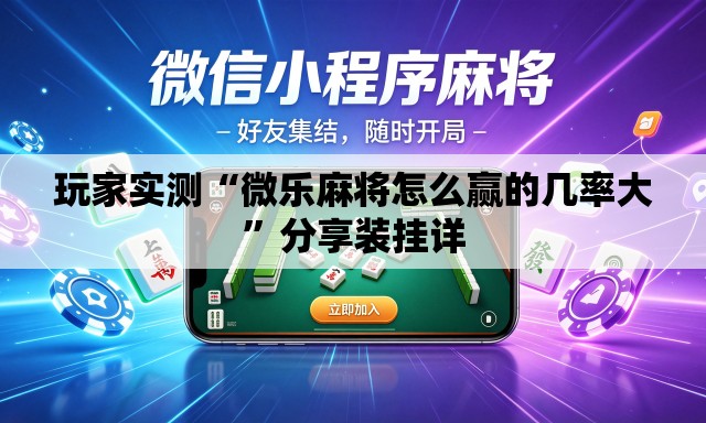 玩家实测“微乐麻将怎么赢的几率大”分享装挂详