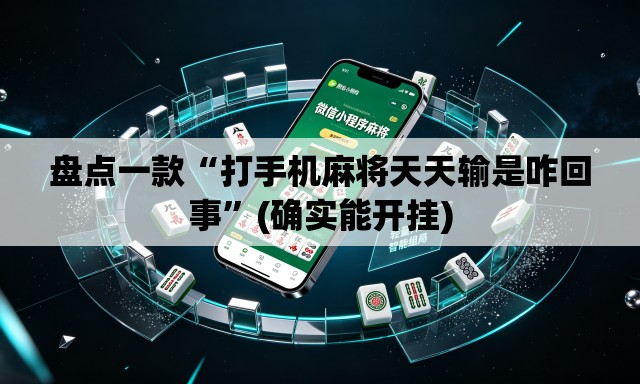 盘点一款“打手机麻将天天输是咋回事”(确实能开挂)