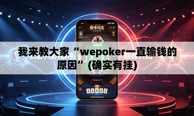 我来教大家“wepoker一直输钱的原因”(确实有挂)