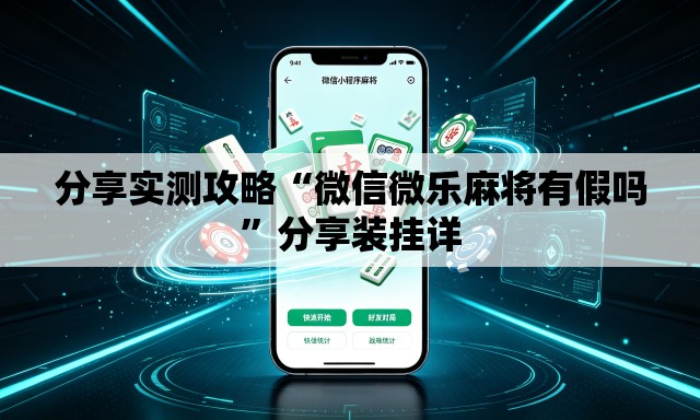 分享实测攻略“微信微乐麻将有假吗	”分享装挂详