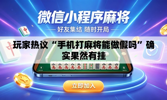 玩家热议“手机打麻将能做假吗”确实果然有挂
