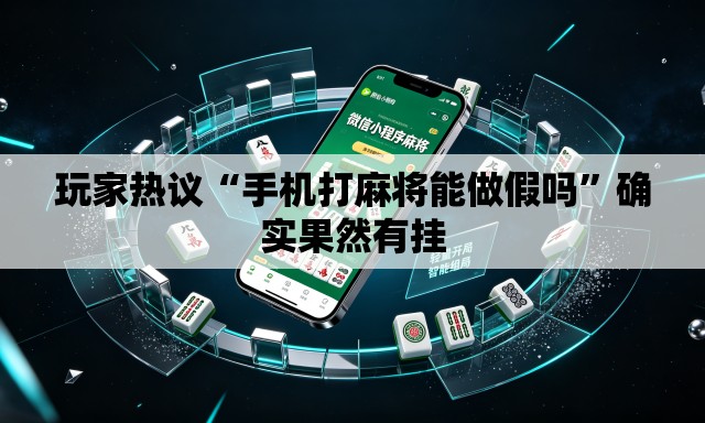 玩家热议“手机打麻将能做假吗	”确实果然有挂
