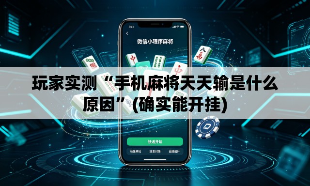 玩家实测“手机麻将天天输是什么原因”(确实能开挂)