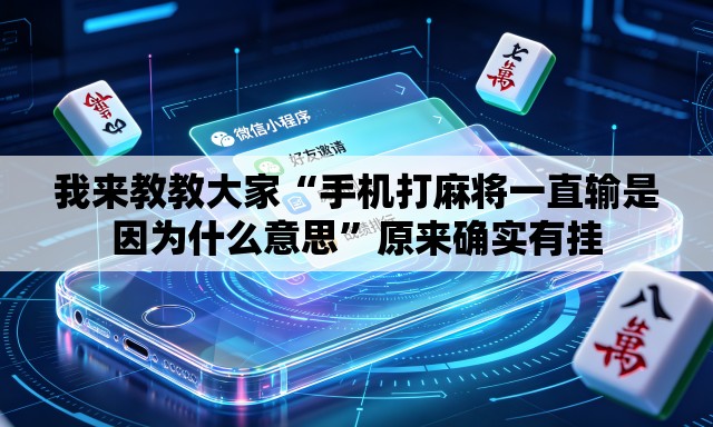 我来教教大家“手机打麻将一直输是因为什么意思	”原来确实有挂