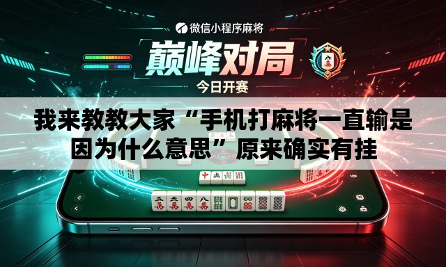 我来教教大家“手机打麻将一直输是因为什么意思”原来确实有挂