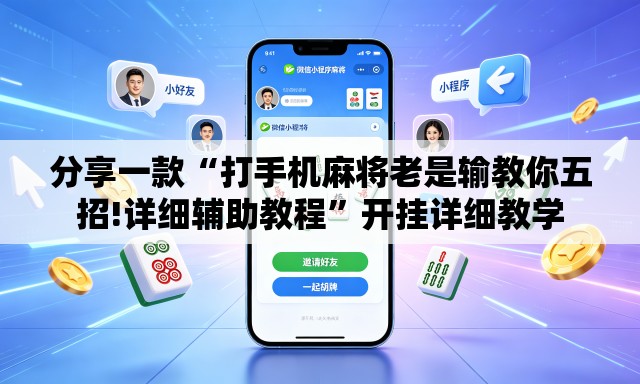 分享一款“打手机麻将老是输教你五招!详细辅助教程”开挂详细教学