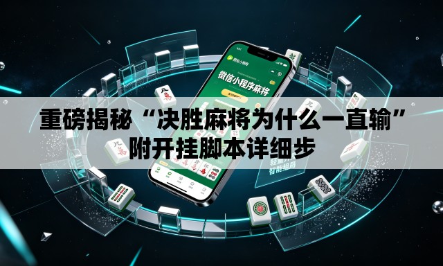 重磅揭秘“决胜麻将为什么一直输	”附开挂脚本详细步