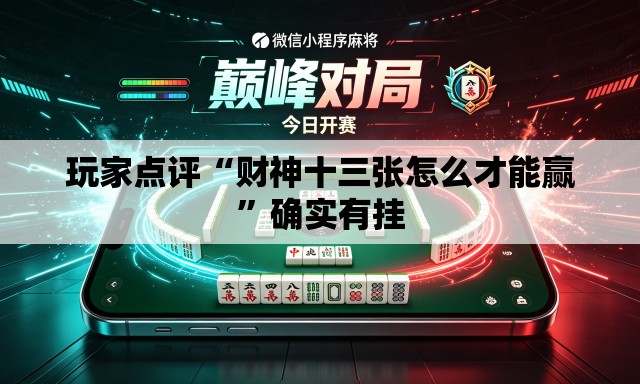 玩家点评“财神十三张怎么才能赢”确实有挂