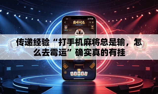 传递经验“打手机麻将总是输	，怎么去霉运”确实真的有挂