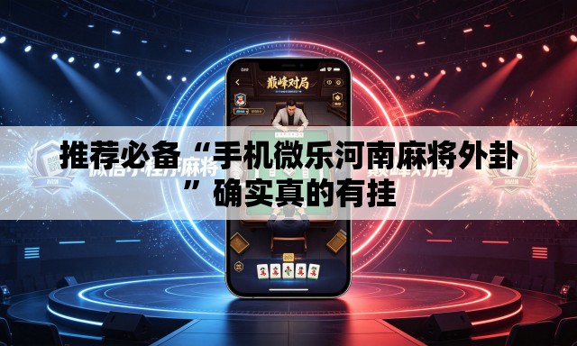 推荐必备“手机微乐河南麻将外卦”确实真的有挂