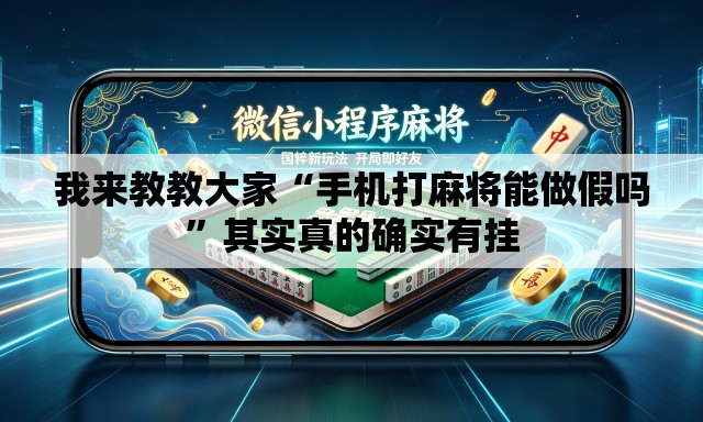 我来教教大家“手机打麻将能做假吗”其实真的确实有挂