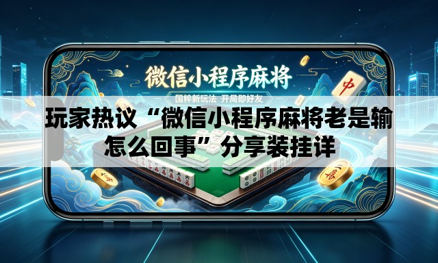 玩家热议“微信小程序麻将老是输怎么回事”分享装挂详