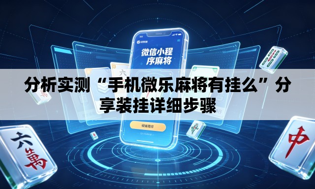 分析实测“手机微乐麻将有挂么”分享装挂详细步骤