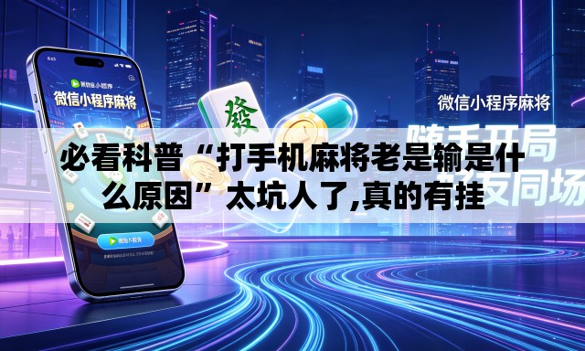 必看科普“打手机麻将老是输是什么原因”太坑人了,真的有挂