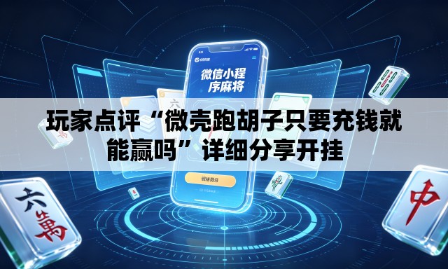 玩家点评“微壳跑胡子只要充钱就能赢吗	”详细分享开挂