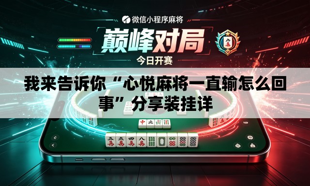 我来告诉你“心悦麻将一直输怎么回事”分享装挂详