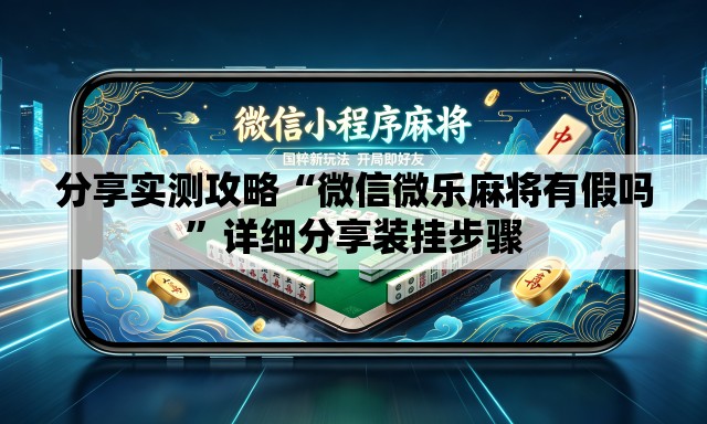分享实测攻略“微信微乐麻将有假吗	”详细分享装挂步骤