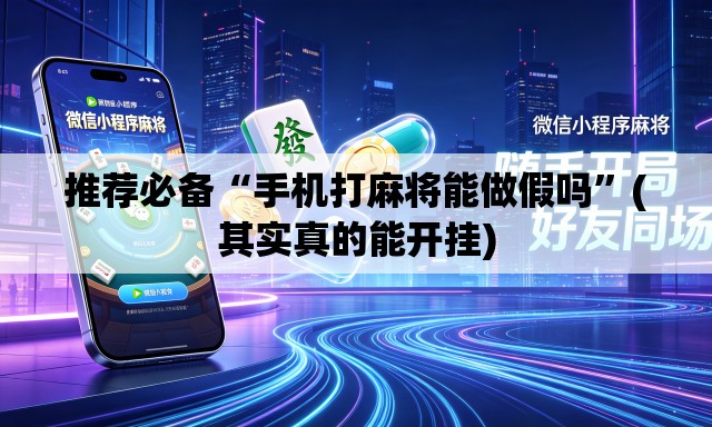 推荐必备“手机打麻将能做假吗	”(其实真的能开挂)