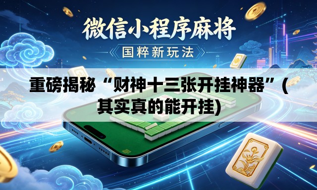 重磅揭秘“财神十三张开挂神器”(其实真的能开挂)