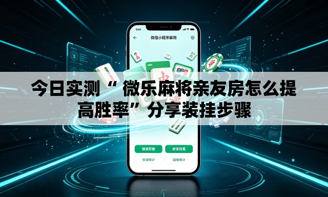 今日实测“ 微乐麻将亲友房怎么提高胜率	”分享装挂步骤