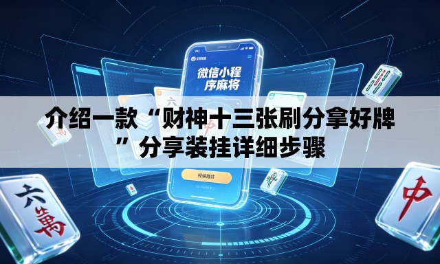 介绍一款“财神十三张刷分拿好牌”分享装挂详细步骤