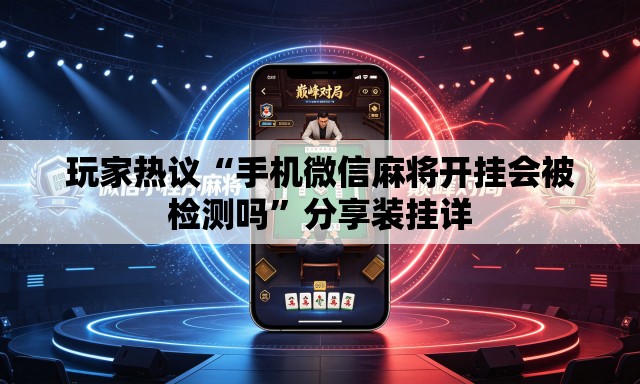 玩家热议“手机微信麻将开挂会被检测吗”分享装挂详