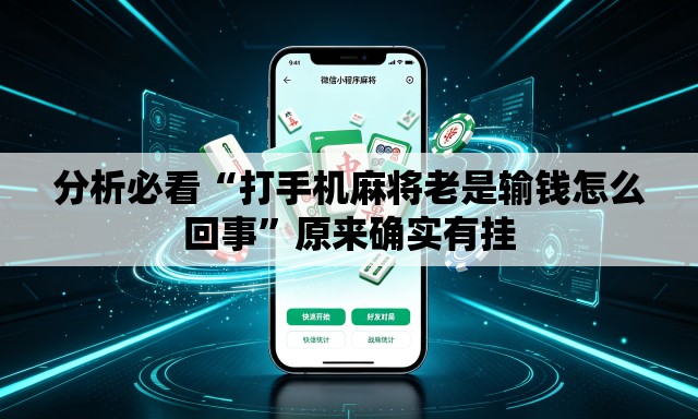 分析必看“打手机麻将老是输钱怎么回事”原来确实有挂