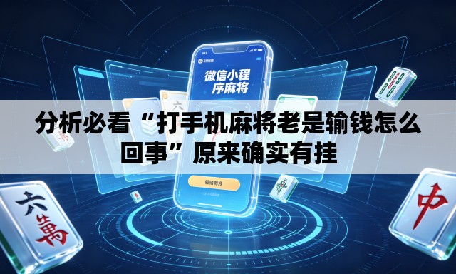 分析必看“打手机麻将老是输钱怎么回事”原来确实有挂