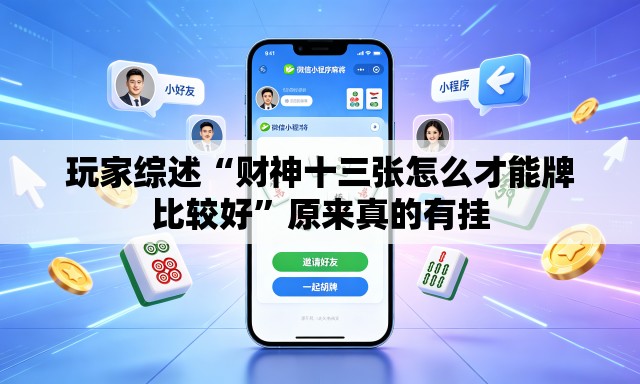 玩家综述“财神十三张怎么才能牌比较好”原来真的有挂