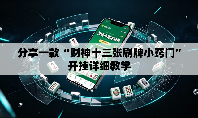 分享一款“财神十三张刷牌小窍门”开挂详细教学