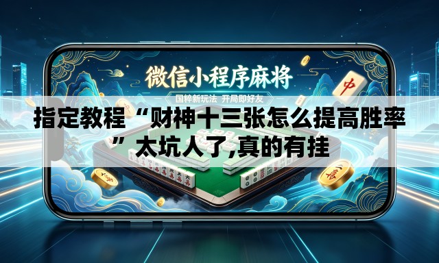 指定教程“财神十三张怎么提高胜率	”太坑人了,真的有挂