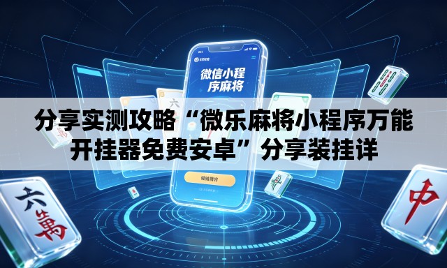 分享实测攻略“微乐麻将小程序万能开挂器免费安卓”分享装挂详