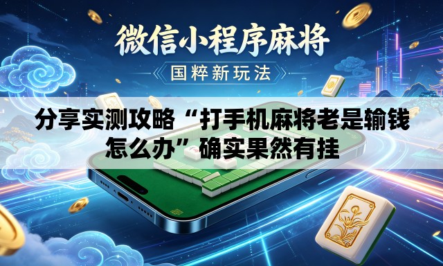 分享实测攻略“打手机麻将老是输钱怎么办”确实果然有挂