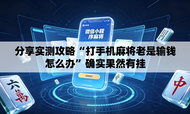分享实测攻略“打手机麻将老是输钱怎么办	”确实果然有挂