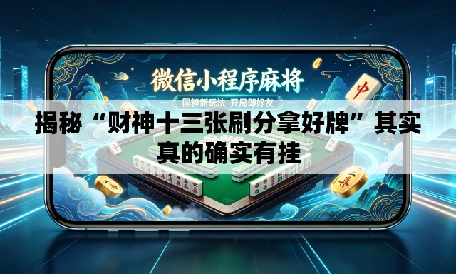 揭秘“财神十三张刷分拿好牌”其实真的确实有挂
