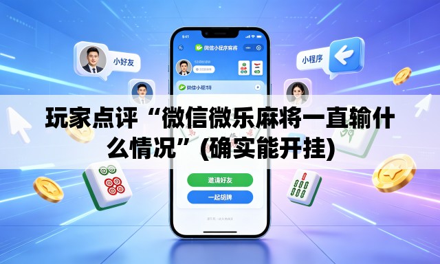 玩家点评“微信微乐麻将一直输什么情况”(确实能开挂)