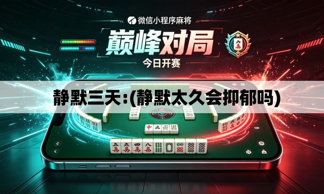   静默三天:(静默太久会抑郁吗)