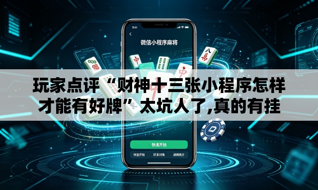 玩家点评“财神十三张小程序怎样才能有好牌”太坑人了,真的有挂
