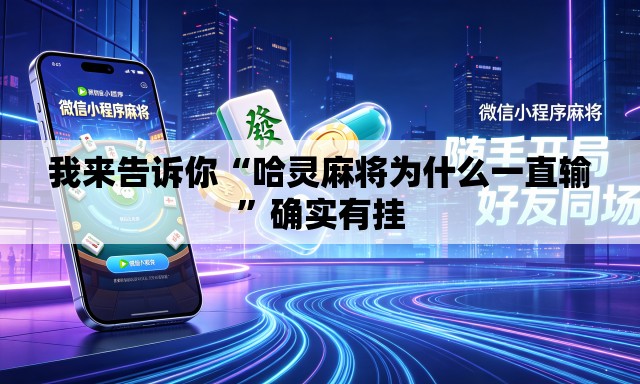 我来告诉你“哈灵麻将为什么一直输”确实有挂